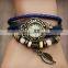 2014 Stock Wholesale Vintage Genuine Leather Bracelet Vintage Watch