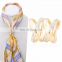 double X diamonds rose gold classic style women jewelry scarf brooches without pin custom scarf buckles supplier