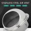 Stainless Steel Round Bull Nosed External Extractor Wall Vent Outlet Air Vent Grill Cover for Ventilation 