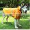 Pet dog large dog Zipper raincoat clothes 5XL rain coat with reflective stripe