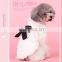 Elegant Pet dog Bow-tied white plush coat small puppy Overcoat