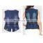 DiZNEW OEM 2019 Classic Womens Denim Jeans Vest in blue
