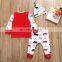 Infants And Toddler Cotton Clothing Sets Long Sleeve Animal Printed Autumn Winter Kids Girl Outfits