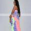 Hot Sales Low Price Women Tie Dye Casual Dresses Ladies Sleeveless Tie Dye Casual Dresses Summer Backless Dresses