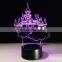 Dream Castle Shaped 3D lighting Cable LED USB Kid's Gifts Bedroom Night Light Children's Party Multicolor Decorative Table Lamp