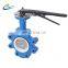 Ductile iron cast iron stainless steel carbon steel lug butterfly valve handle manual operated wafer butterfly valve