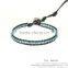 Blue leather wrap bracelet wholesale seed bead bracelet XE09-0069
