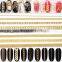Flat Shape Metal Nail Chain Gold Black Decorations Snake Chain Bone DIY 3D Vintage Nail Art Rhinestones Accessories