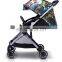 Lightweight foldable pushchair high landscape pram baby stroller