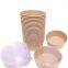 100% Eco Friendly Custom Print  Disposable take away kraft paper salad bowl with PET lid