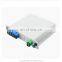 Ftth 1x2 plc box splitter 1x2 steel tube pon plc splitter rack mount fiber optical modular plc  splitter 14