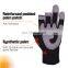 HANDLANDY Breathable Flexible Dexterity 3 Open Fingers Light Duty Industrial Work Gloves Multi Purpose Red Work Gloves
