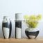 Chinese table home decoration ceramic flower geometric vase
