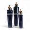 High Temperature Deep Blue General Jar  Sliver Lid Ceramic Vase Porcelain Vase  For Home Decor