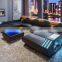 European modern Luxury  home theater living room sofa set furniture with LED lights For Prefab House