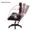 best price comfortable  adjustable ergonomic gamer racing leather pu pink swivel computer gaming chair with footrest