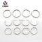 Wholesales Stainless Steel Key Accessories keyring Flat Split Ring Keychain For Bag