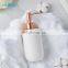 Bathroom Products Sets Toilet Brush Holder Soap Dispenser Tooth Brush Holder Soap Dish with Rhombic Pattern Stoneware