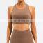Tiktok Hot Sexy High Neck Shockproof Sports Yoga Bra Girls Gym Fitness Wear Bra Top Custom Logo Clothes For Women