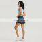 2 Pcs Set Women Pockets Tennis Skirts With Shorts Wholesale Ribbed V Neck Yoga Tank Tops