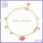 Fashion Jewelry Manufacturer Brass Gold Plated Ladies Anklet