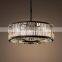 Luxury WELLES round crystal metal chandelier for ceiling hanging lighting in family hotels and bars