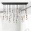 Modern Industrial Rain Drop Pendant Light Chandelier With Unique Glass Shade For Kitchen Island Living Room Bedroom Dining Room