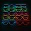 USB-aufladbare LED-Sonnenbrille, mit individuellem Logo, wiederaufladbare leuchtende LED-Partybrille für die Dunkelheit