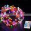 colorful 24key rf remote control Led copper wire flowers stairy lights DC12V