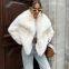 2025 Modische einfarbige Blazer-Jacke aus künstlichem Pelz für Frauen für elegante Winteroutfits