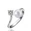 Fashion jewelry wholesale latest rhinestone pearl ring design