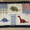 100% cotton quilt , children quilt with adorable dinosaur made by hand