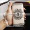 Embossed Flower Lanyard Cell Phone Case TPU Leather Card Slot Mobile Phone case for Samsung s5 s6 s6 edge s7 s7 edge