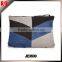 High quality Navy suede colour block clutch bag