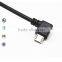 90 degree angled micro usb angle charging cable