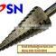 High Quality Straight Flute HSS Step Drill Bit With Tungsten Carbide