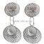 316l Stainless steel round pendant dangles fashion earring designs new model earrings