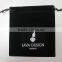 Custom black large lowest velvet holiday gift bag with golden logo/holiday fabric gift bags