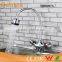 Rotatable water flow changeable thermostatic basin facuet
