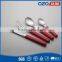 Variety of sizes red smooth touch plastic handle stainless steel cutlery 2015