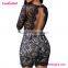 Black open back lace sexy cheap vintage dress