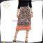 OEM Factory Price Women Summer Printed Pleat Midi Skirt In Latest Designs