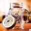 16oz colored glass mason jar with embossed logo
