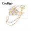 Fashion Jewelry Popular Imitation Pearl Beads MC STONE Long Chain Brooches Pin Gift Collar Corsage Dresses Apparel Accessories