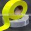 high visibility PVC crystal blue white reflective tape for sew on safe clothing