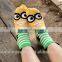 Korea socks cute cartoon character with stripes socks for woman and young girl