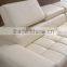 L shape white leather sectional sofa 8043