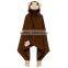 cotton embroidery animal kids and children bathrobe