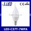 2016 saving energy e14 lighting 7w with tail warm white/cool white
