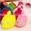 ladies silicon mesh travel cosmetic bag with handle